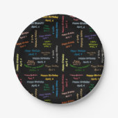 Paper Tellers April, 4 Geburtstag Pappteller (Vorderseite)