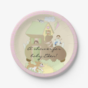 Paper Tellers Babydusche "Pink Build-a-Library" Pappteller