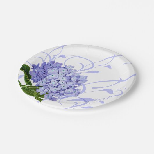 Paper Tellers-Blue Hydrangea Pappteller (Schrägansicht)