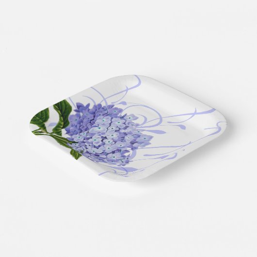 Paper Tellers-Blue Hydrangea Pappteller (Gewinkelt)
