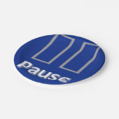 Paper Tellers Blue Pause Pappteller (Schrägansicht)