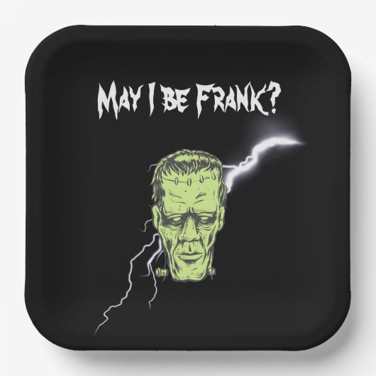 Paper Tellers, darf ich Frank sein, Frankenstein Pappteller (Vorderseite)