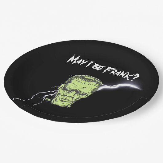 Paper Tellers, darf ich Frank sein, Frankenstein Pappteller (Schrägansicht)
