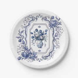Paper Tellers Delft Blue Party Tableware-Dekoratio Pappteller