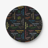 Paper Tellers Dezember, 11 Geburtstag Pappteller (Vorderseite)