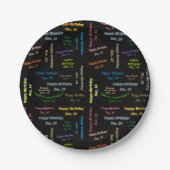 Paper Tellers Dezember, 14 Geburtstag Pappteller (Vorderseite)