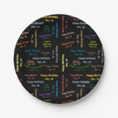 Paper Tellers Dezember, 16 Geburtstag Pappteller (Vorderseite)