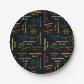 Paper Tellers Dezember, 21 Geburtstag Pappteller (Vorderseite)