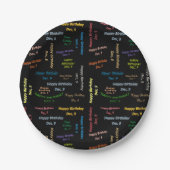 Paper Tellers Dezember, 9 Geburtstag Pappteller (Vorderseite)