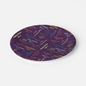 Paper Tellers Februar, 3 Geburtstag Pappteller (Schrägansicht)