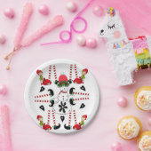 Paper Tellers, Frohe Weihnachts-Schneemann Elf Pappteller (Party)