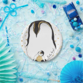 Paper Tellers "Gold Baby & Mommy Pinguins" Pappteller (Party)