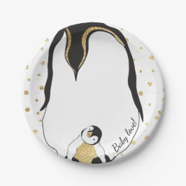 Paper Tellers "Gold Baby & Mommy Pinguins" Pappteller