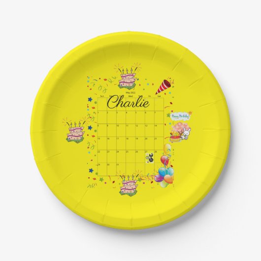 Paper Tellers, Happy Birthday Mai 2022 Pappteller (Vorderseite)