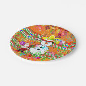 Paper Tellers, Happy Birthday Snowman Weihnachten Pappteller (Schrägansicht)