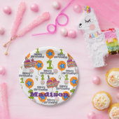 Paper Tellers, Happy First Birthday #1 Balloons Pappteller (Party)