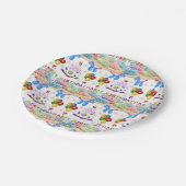 Paper Tellers Juli, 1 Geburtstag Pappteller (Schrägansicht)