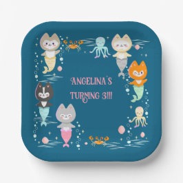 Paper Tellers Nautical Themed Geburtstagsparty. Pappteller