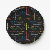 Paper Tellers Oktober, 11 Geburtstag Pappteller (Vorderseite)