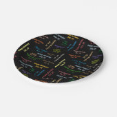 Paper Tellers Oktober, 25 Geburtstag Pappteller (Schrägansicht)