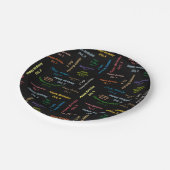 Paper Tellers Oktober, 3 Geburtstag Pappteller (Schrägansicht)