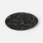 Paper Tellers Oktober, 6 Geburtstag Pappteller (Schrägansicht)