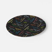 Paper Tellers Oktober, 7 Geburtstag Pappteller (Schrägansicht)