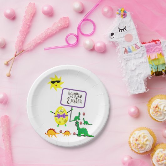 Paper Tellers Osterdinosaurier Pappteller (Party)