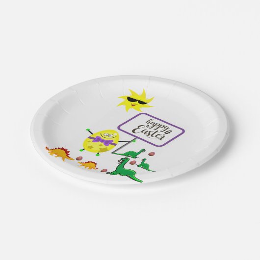 Paper Tellers Osterdinosaurier Pappteller (Schrägansicht)