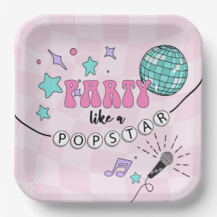 Paper Tellers - PopStar Geburtstag Pappteller
