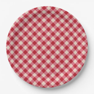 Paper Tellers - Red Gingham Pattern Pappteller