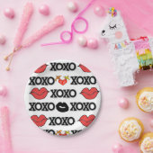 Paper Tellers Red Hearts Liebe Xoxo Pappteller (Party)