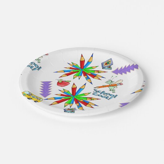 Paper Tellers School ist Cool Pappteller (Schrägansicht)