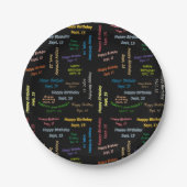 Paper Tellers September, 15 Geburtstag Pappteller (Vorderseite)