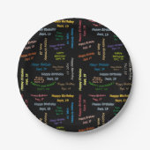 Paper Tellers September, 19 Geburtstag Pappteller (Vorderseite)