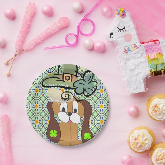 Paper Tellers St. Patrick's Day Dog Pappteller (Party)