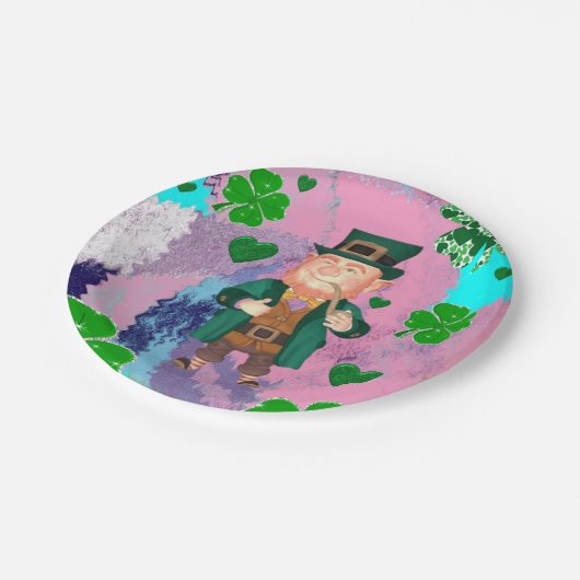 Paper Tellers St. Patrick's Day Pappteller (Schrägansicht)