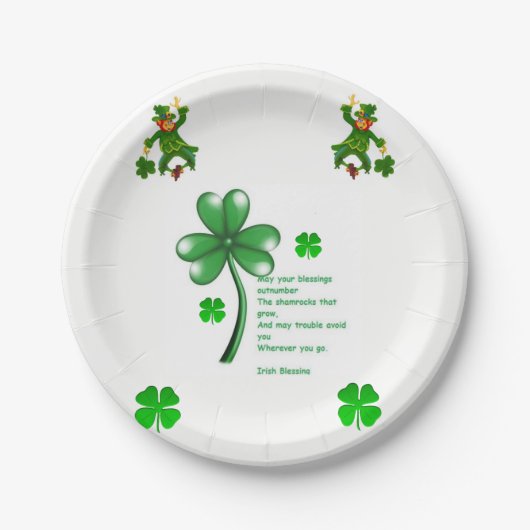 Paper Tellers St. Patrick's Day Pappteller (Vorderseite)