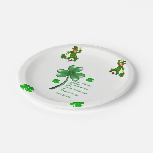 Paper Tellers St. Patrick's Day Pappteller (Schrägansicht)