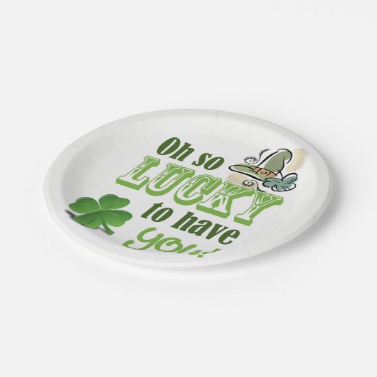 Paper Tellers St. Patrick's Day Pappteller (Schrägansicht)