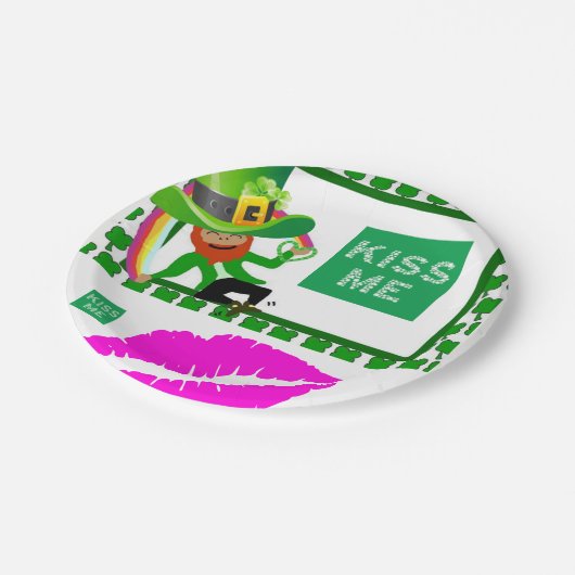 Paper Tellers St. Patrick's Day Pappteller (Schrägansicht)