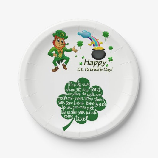 Paper Tellers St. Patrick's Day Pappteller (Vorderseite)