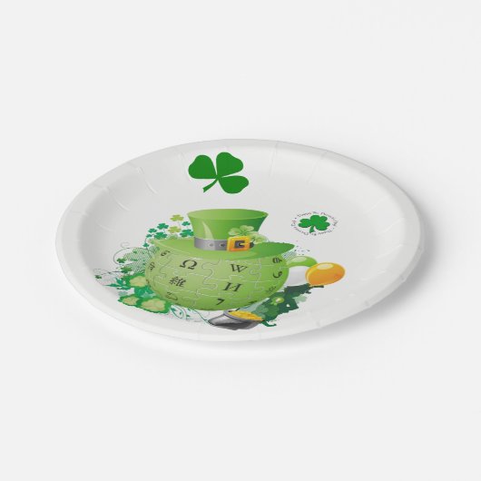 Paper Tellers St. Patrick's Day Pappteller (Schrägansicht)
