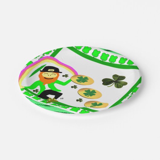 Paper Tellers St. Patrick's Day Pappteller (Schrägansicht)