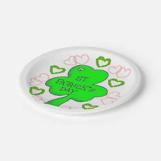 Paper Tellers St. Patrick's Day Pappteller (Schrägansicht)