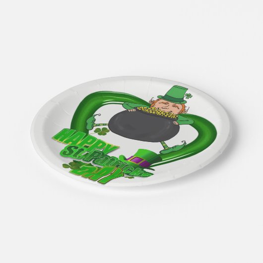 Paper Tellers St. Patrick's Day Pappteller (Schrägansicht)