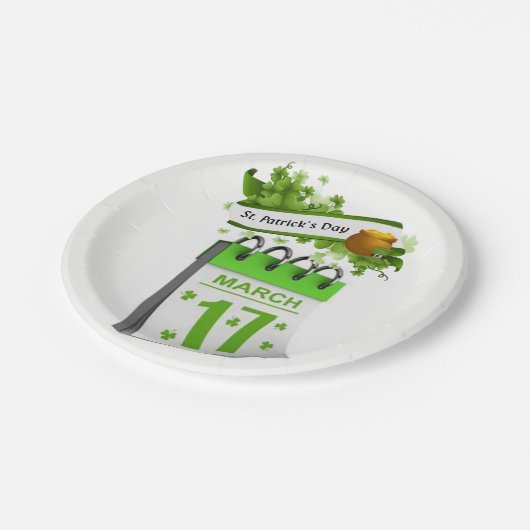 Paper Tellers St. Patrick's Day Pappteller (Schrägansicht)