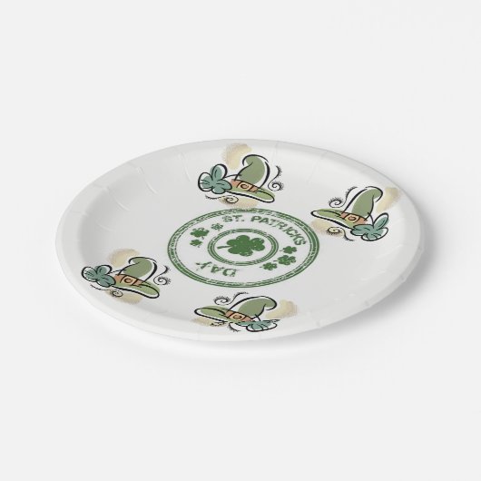 Paper Tellers St. Patrick's Day Pappteller (Schrägansicht)