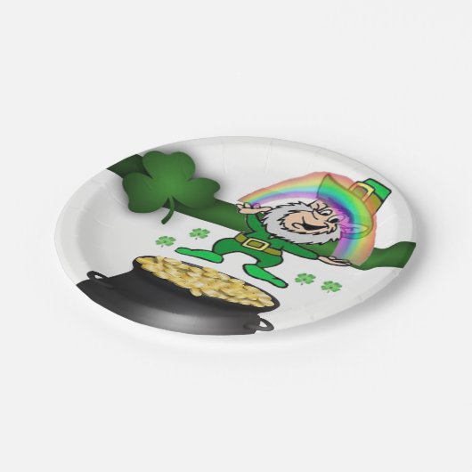 Paper Tellers St. Patrick's Day Pappteller (Schrägansicht)