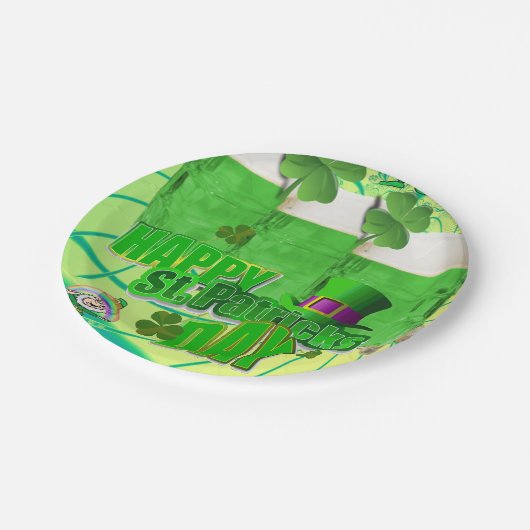 Paper Tellers St. Patrick's Day Pappteller (Schrägansicht)